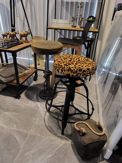 Barstool - Leopard Print Adjustable Height