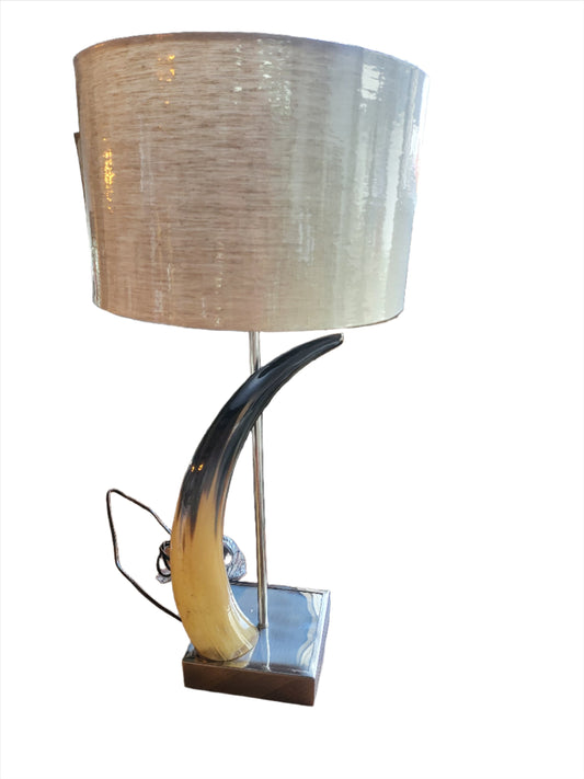 Horn Lamp with Nickel Base