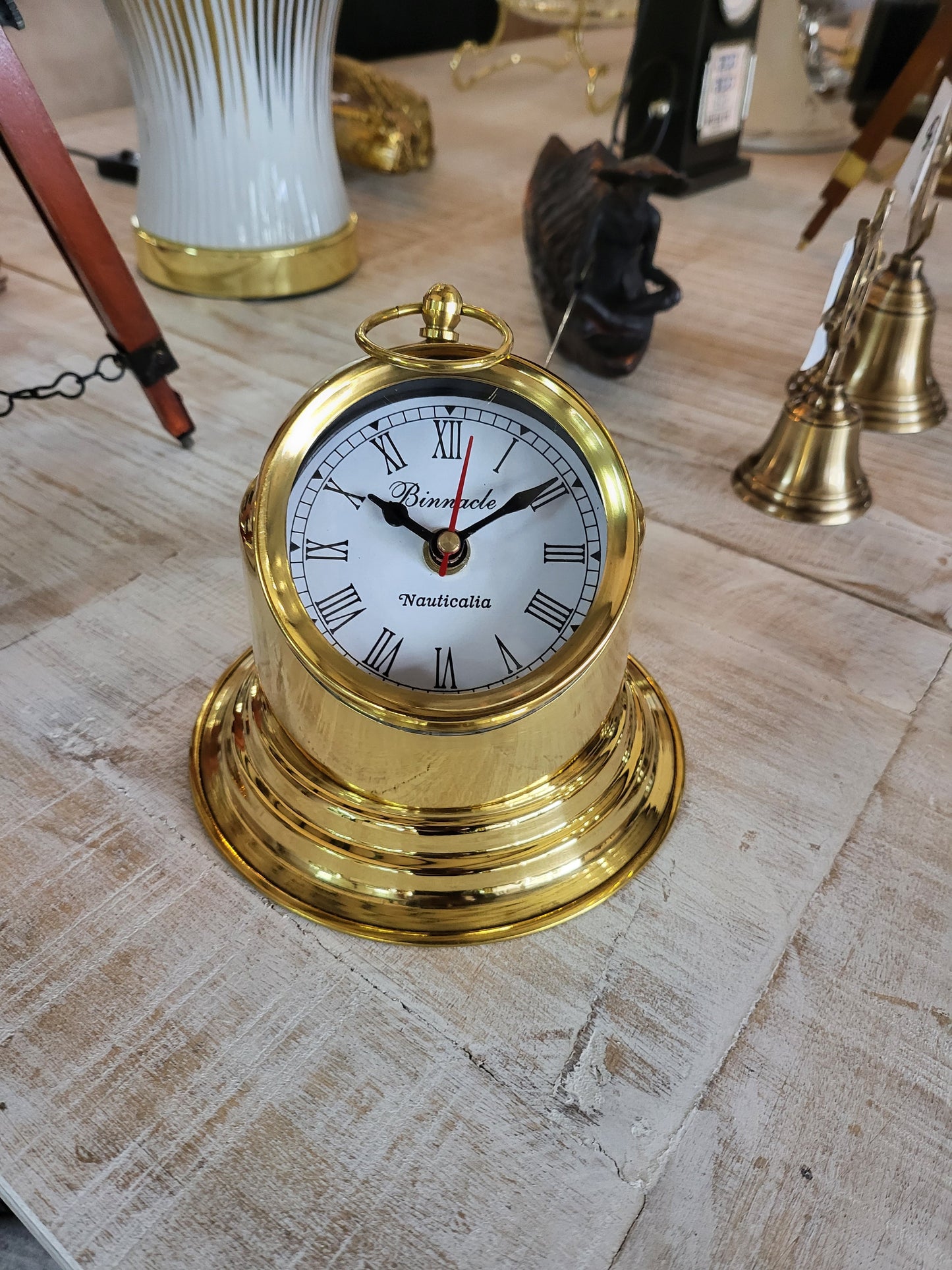 Brass Binacle Table Clock