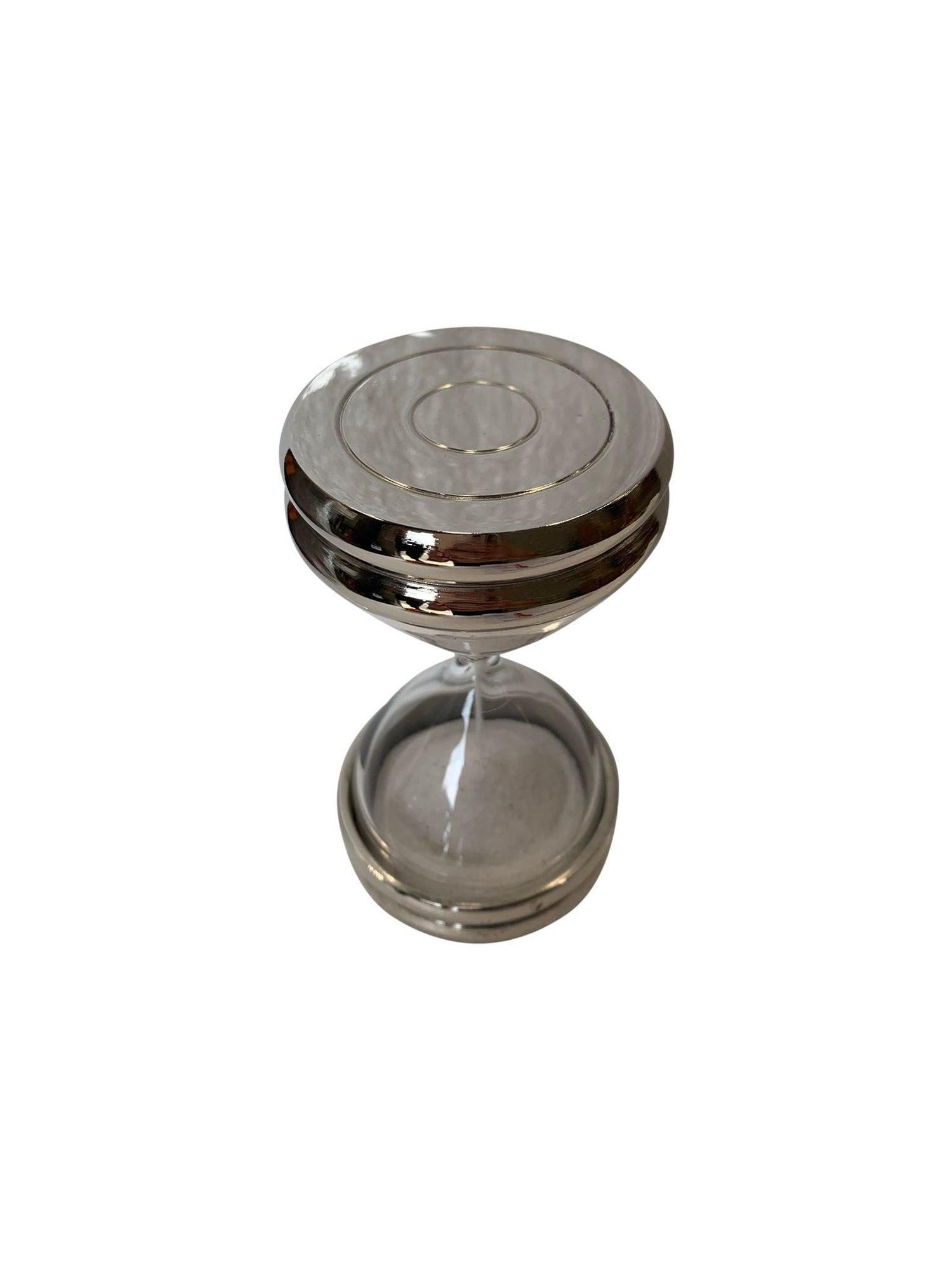 Sand Timer with Silver Cap Detail