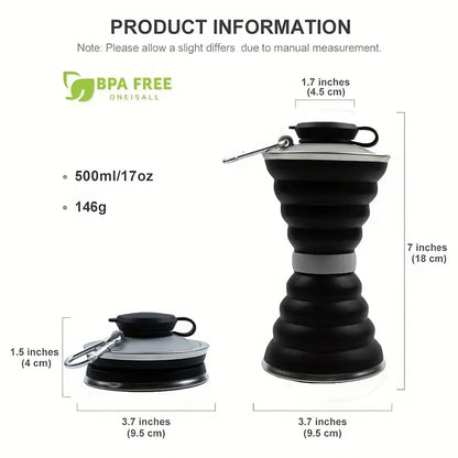 Collapsible Water Bottle - Black