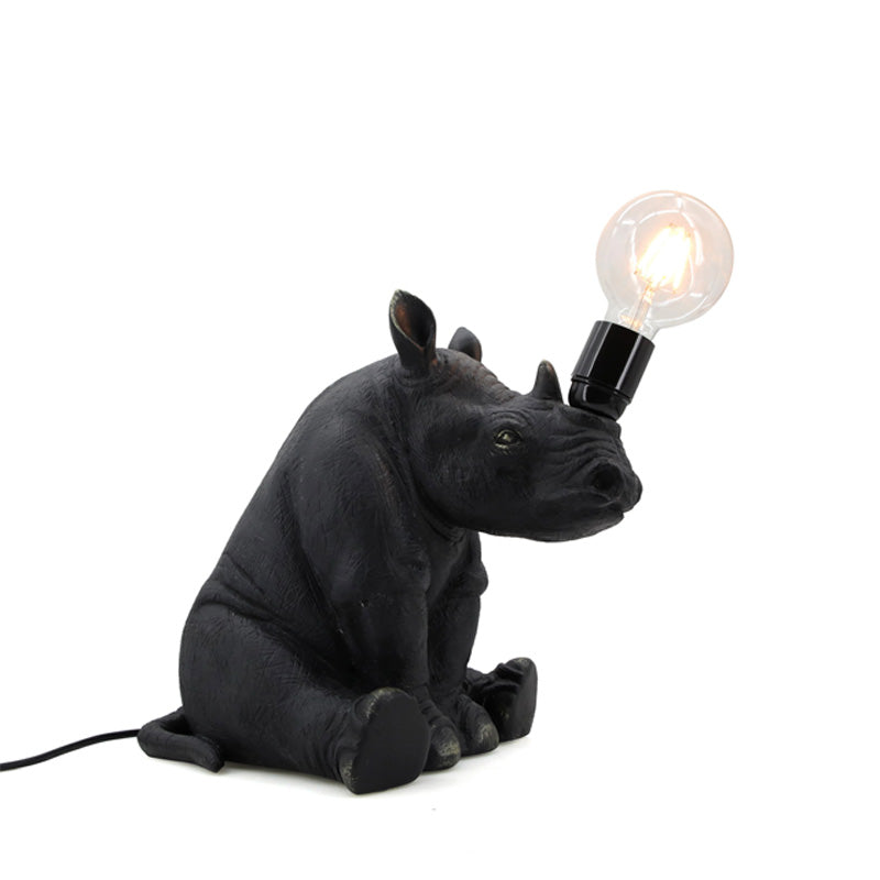 Resin Rhino Lamp