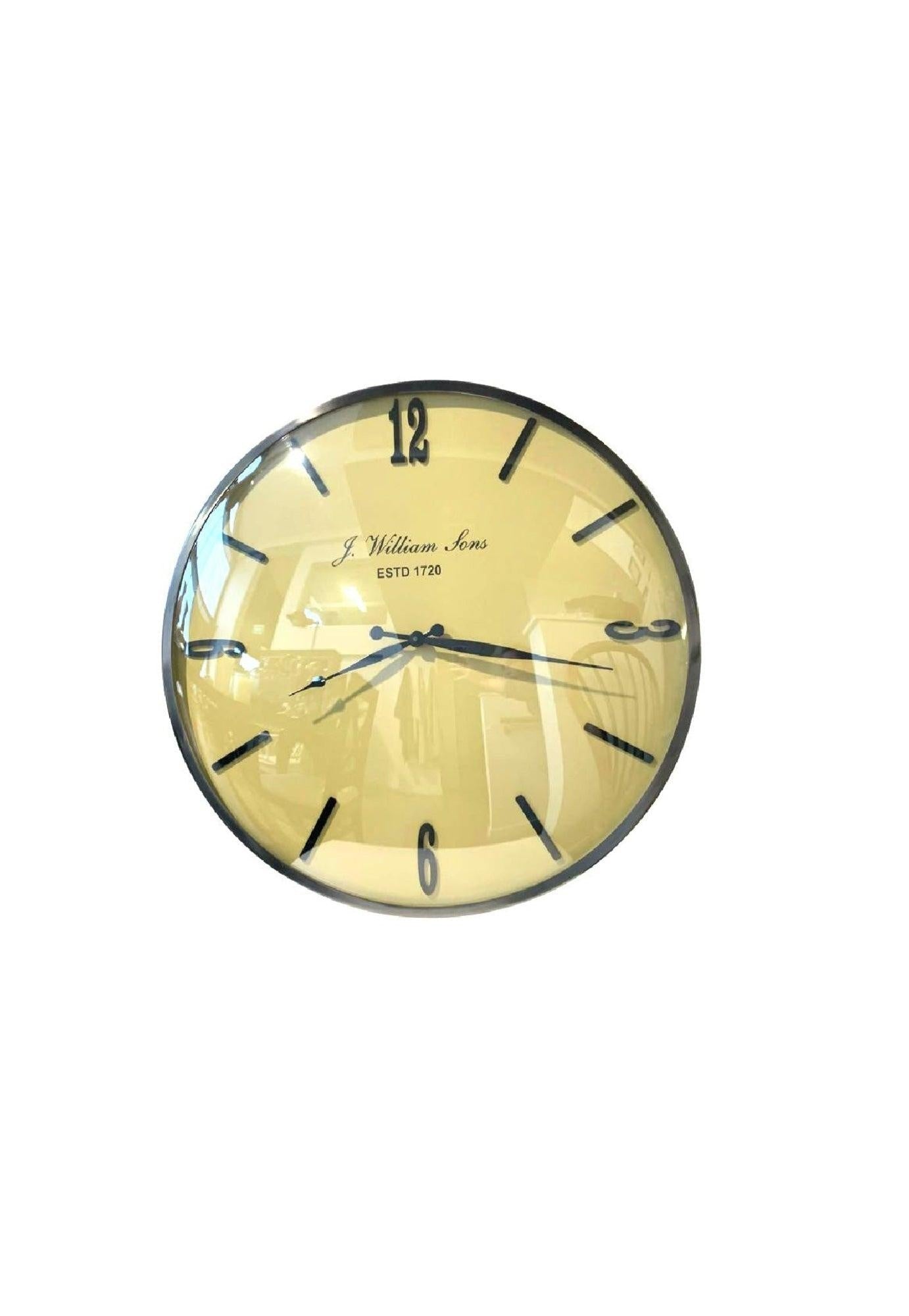 Wall Clock Dome Glass