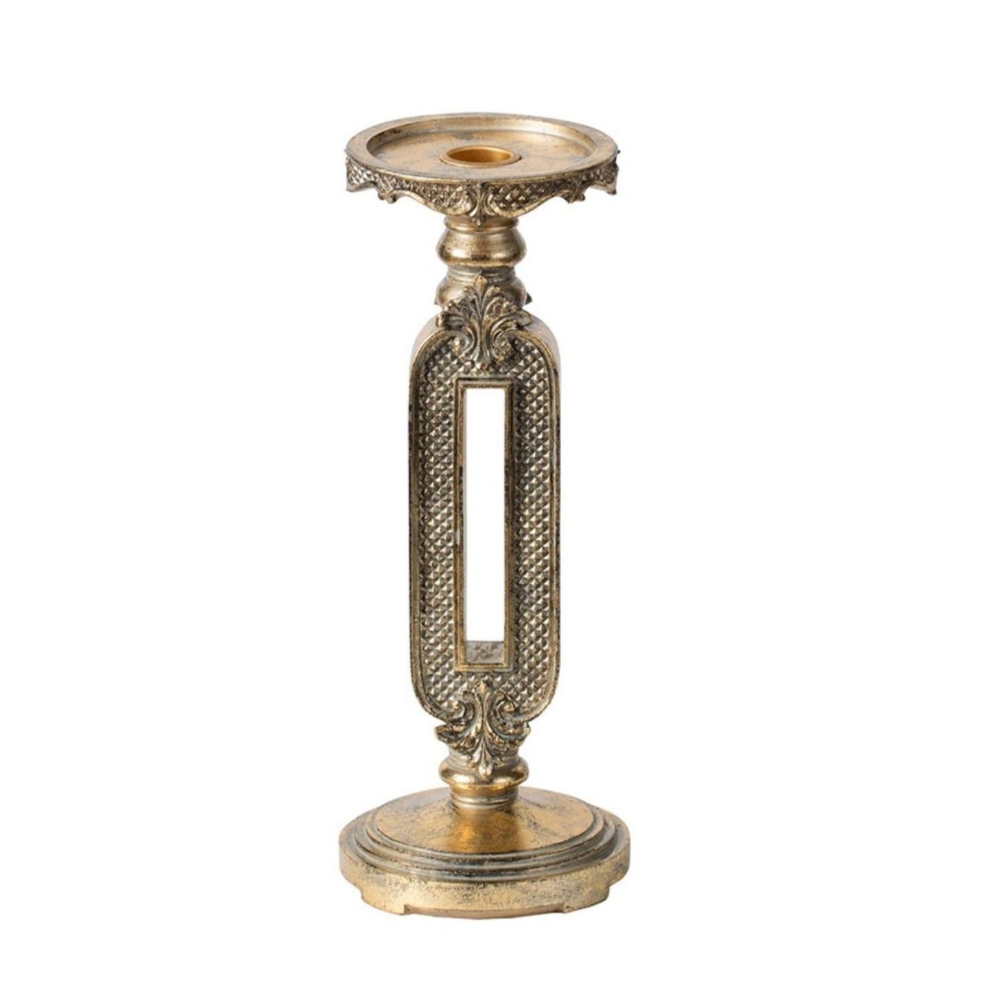 Antique Gold Candle Holder