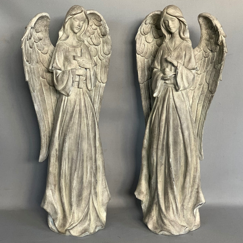 Stone Look Angels Statues Set/2