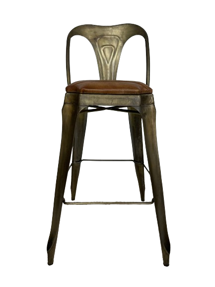 Mid Century Leather Barstool