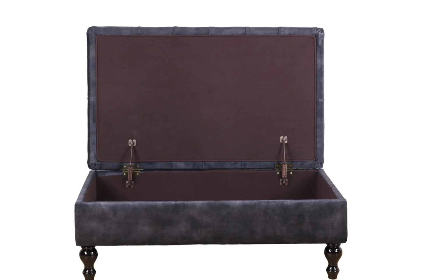 Ottoman with Storage - Charcoal