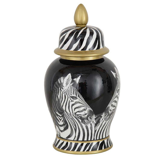 Zebra Temple Jar 38cm