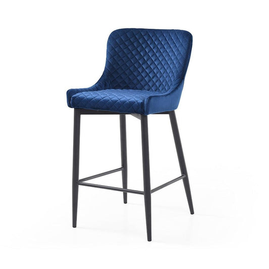 London Barstool - Blue Velvet