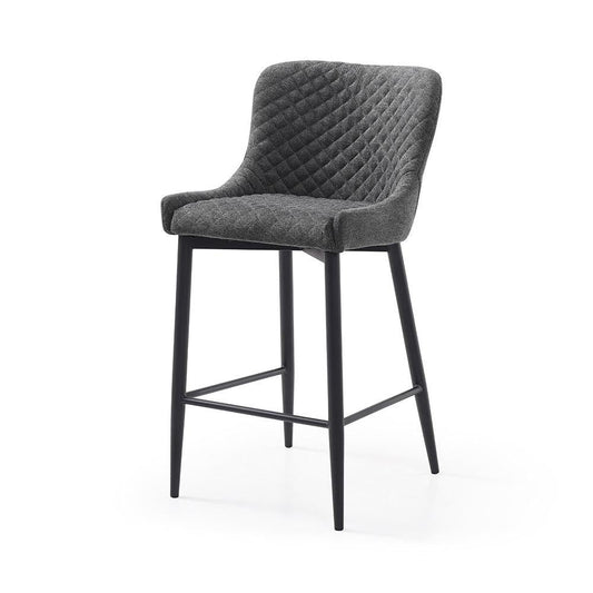 London Barstool - Grey Fabric