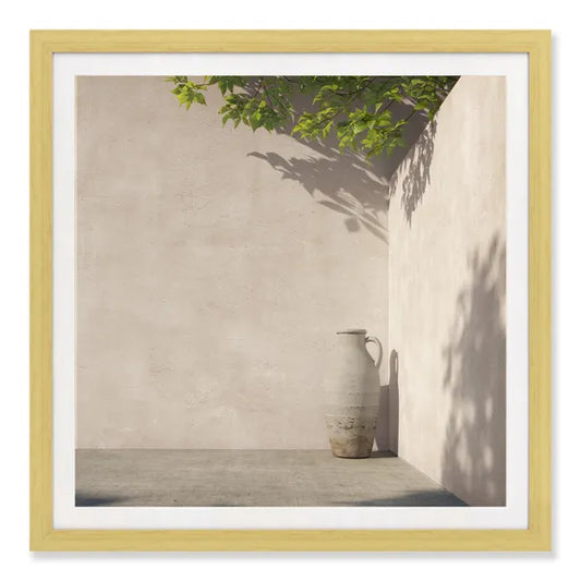 Mediterranean Corner Framed Canvas Print 80x80