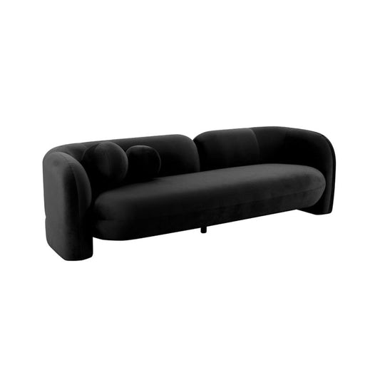 Bonita 3-Seater Sofa - Black Velvet