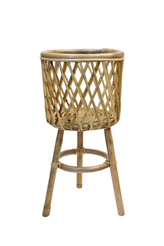 Bayan Rattan Floor Planter Stand Large