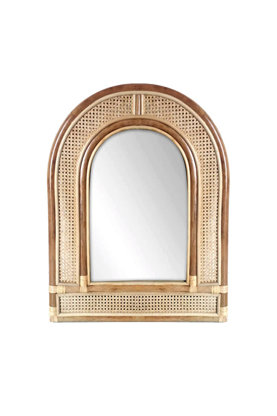 Cinta Rattan Arch Wall Mirror