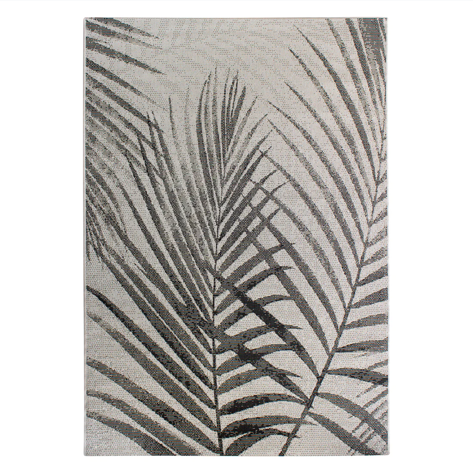 Koh Indoor/Outdoor Frond Cream/Black Rug