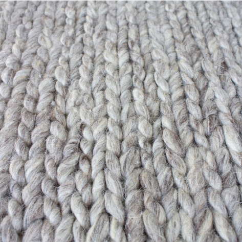 Tundra Braid Warm Grey Rug