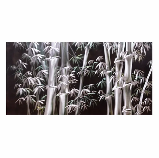 Silver Bamboo Aluminium Wall Art 60X120