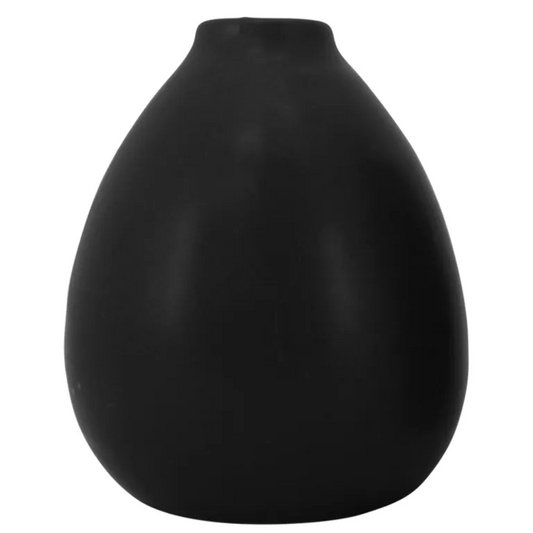 Vase Matt Black 11x13 cm