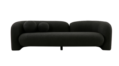 Bonita 3-Seater Sofa - Black Boucle