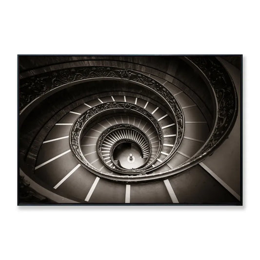 Spiral Staircase Framed Canvas Wall Art