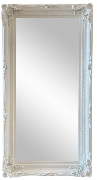 Chateau Floor Mirror Antique White