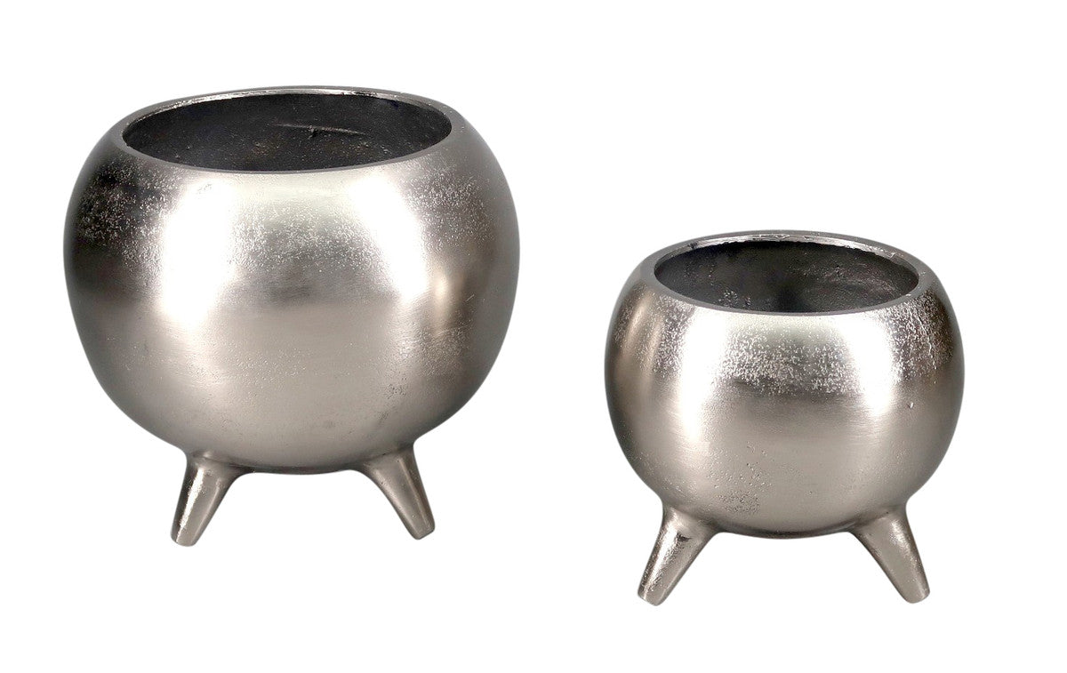 Alu Pot on 3 Legs - Silver