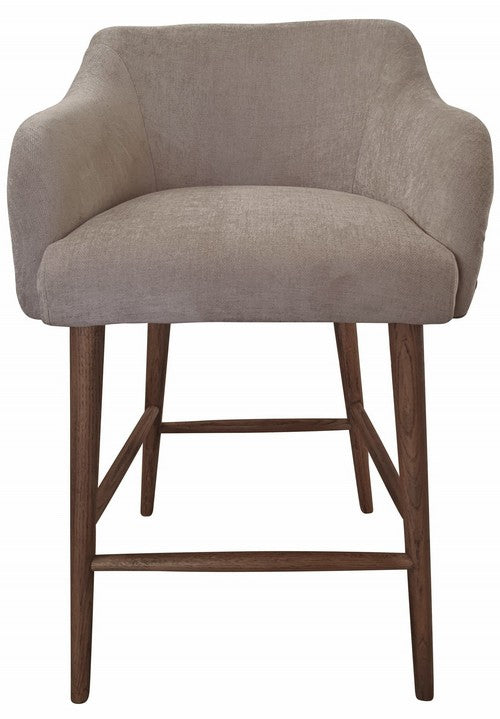 Charleston Buttoned Back Barstool - Oak Legs