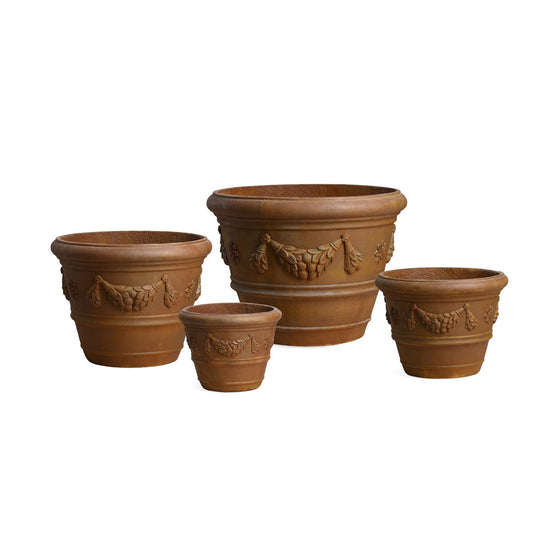 Corinthian Round Planters Set/4