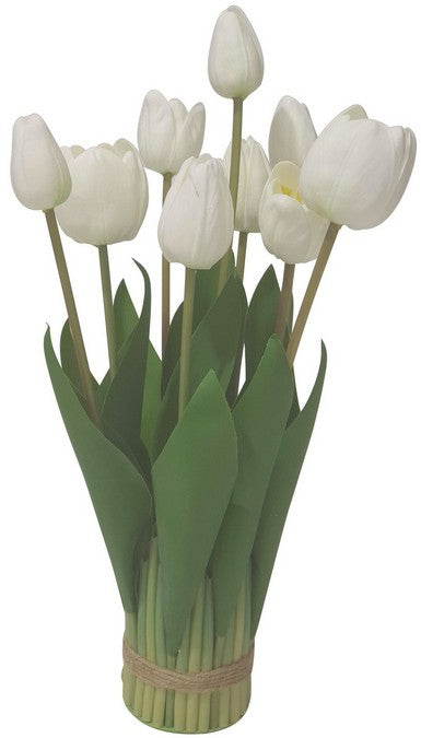 White Tulip Arrangement - 12 Head