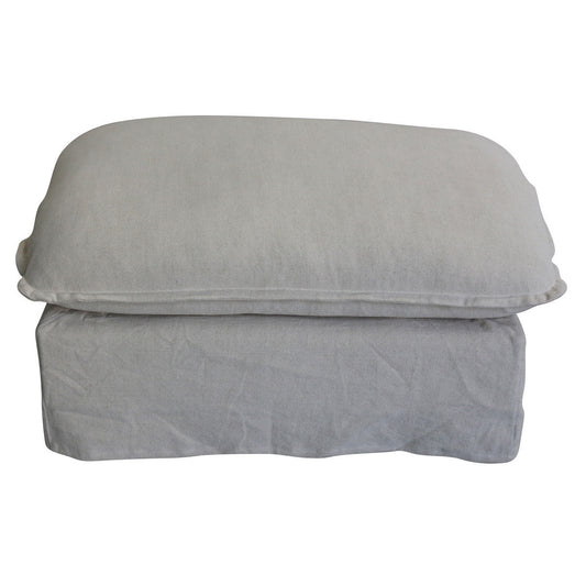 Villa Slip Cover Corner Suite - Ottoman - Salt & Pepper