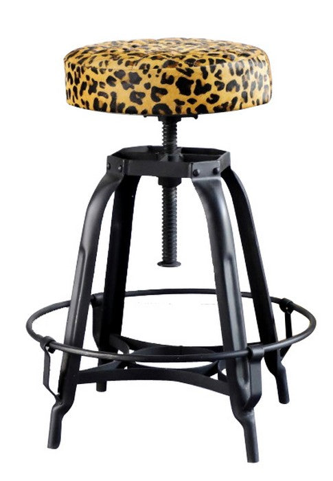 Barstool - Leopard Print Adjustable Height