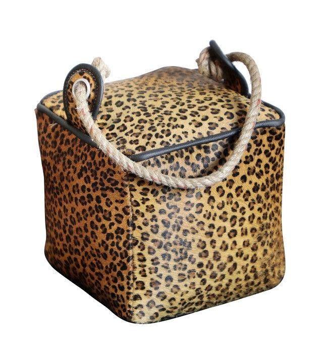 Leopard Leather Door Stopper