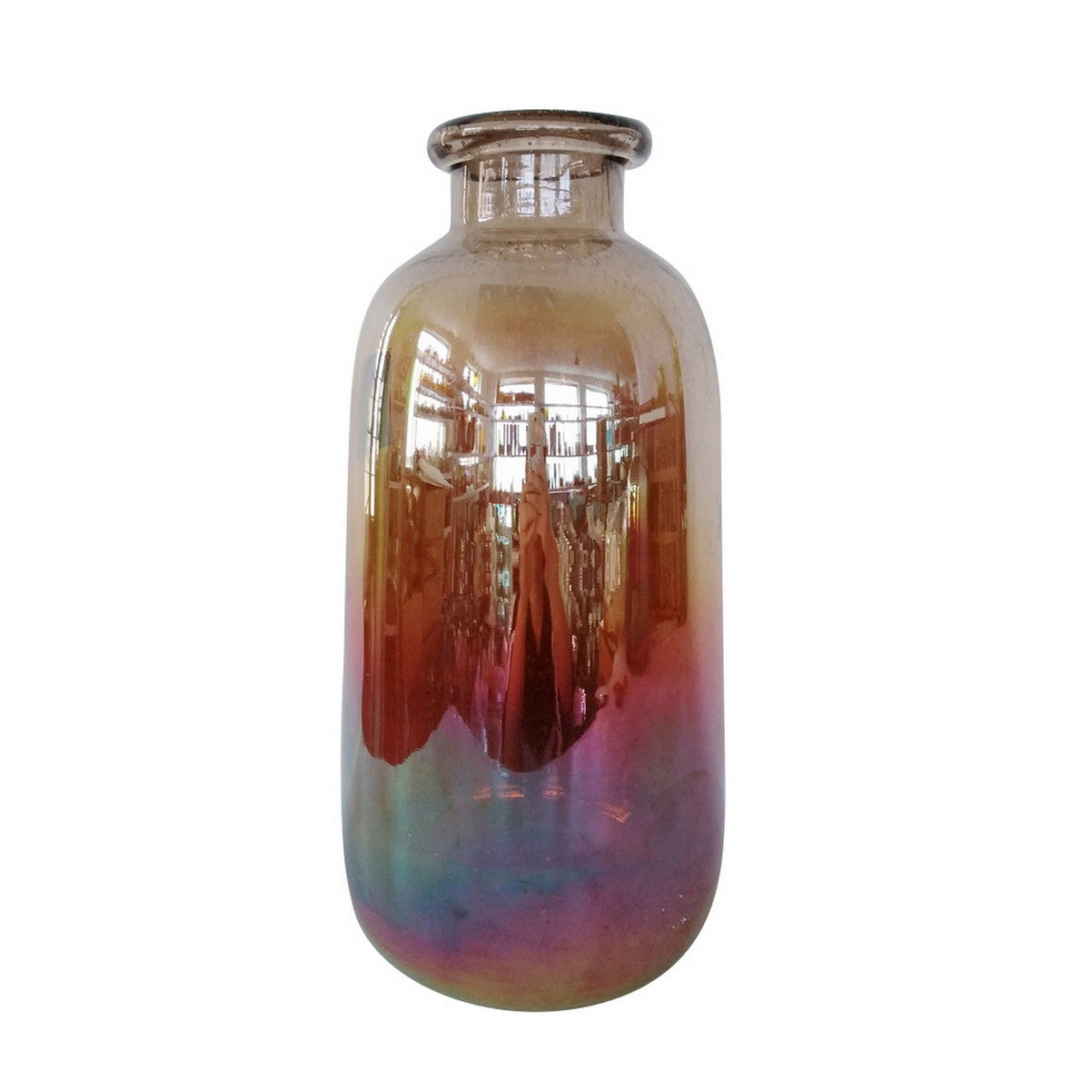 Glass Vase - Orange/Purple