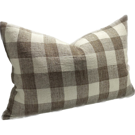 Sanctuary Linen Cushion Cover - Ivory/Brown