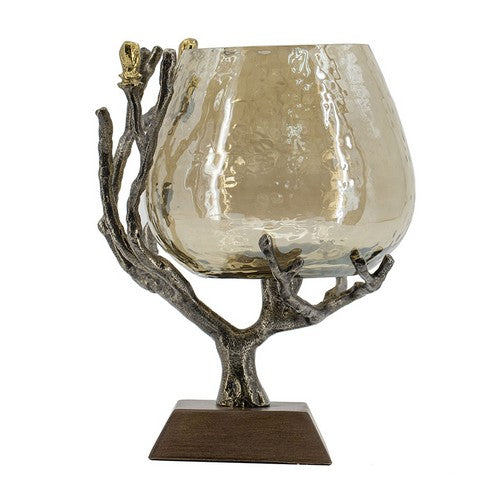 Twig Votive Holder in Antique Nickel Finish