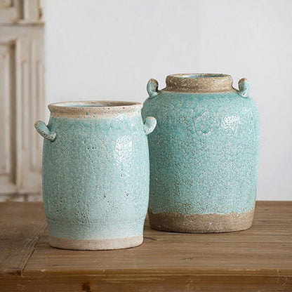 Candia Ceramic Vase - Turquoise