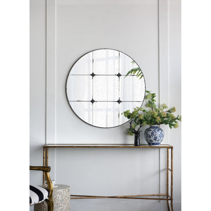 Round Antique Look Wall Mirror