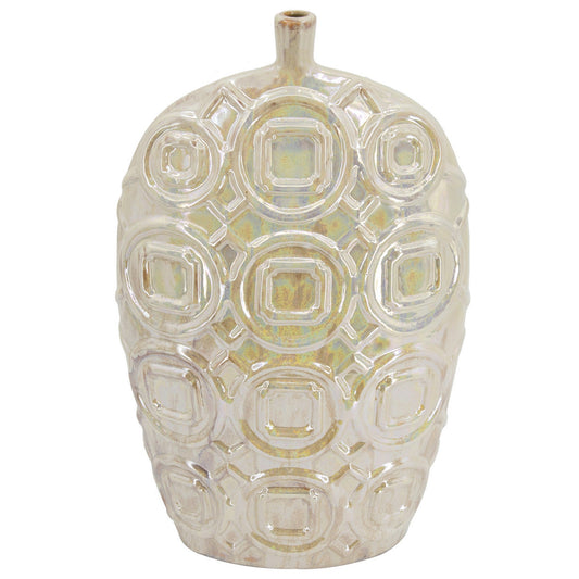 SHELBY TALL IRIDESCENT GLAZE CERAMIC VASE