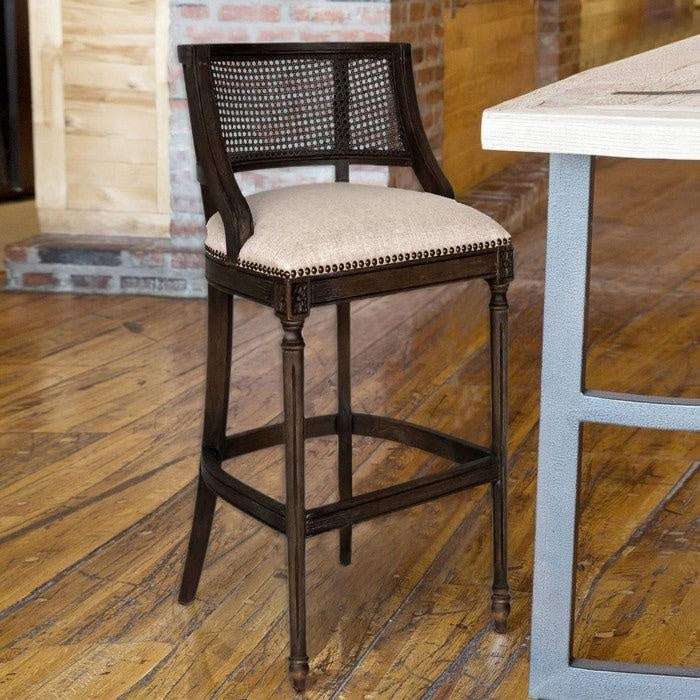 Colonial Rattan Barstool