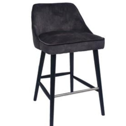 Pedro Dark Grey Velvet Barstool