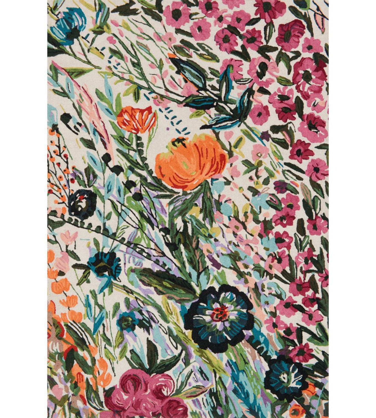 Wild Bloom Wool Rug - Ivory/Multi