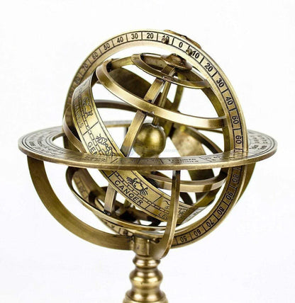 Brass Armillary Globe with Engravings