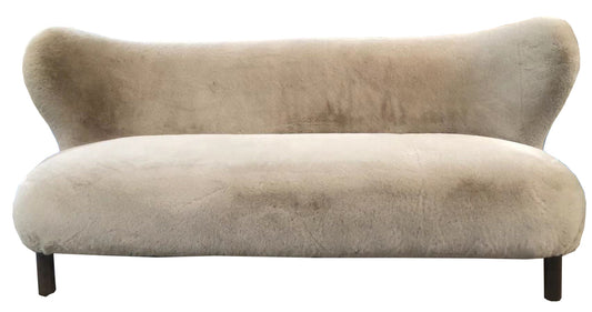 Petra Scandinavian Faux Fur Settee