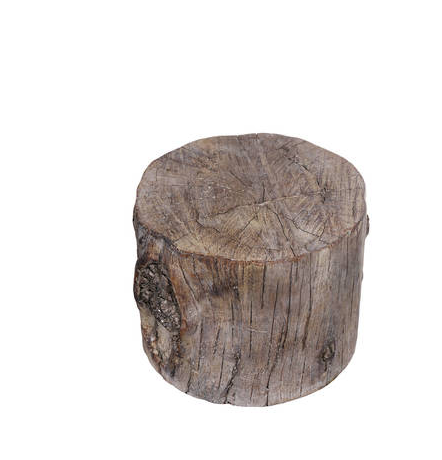 Tree Stump Cement Stool