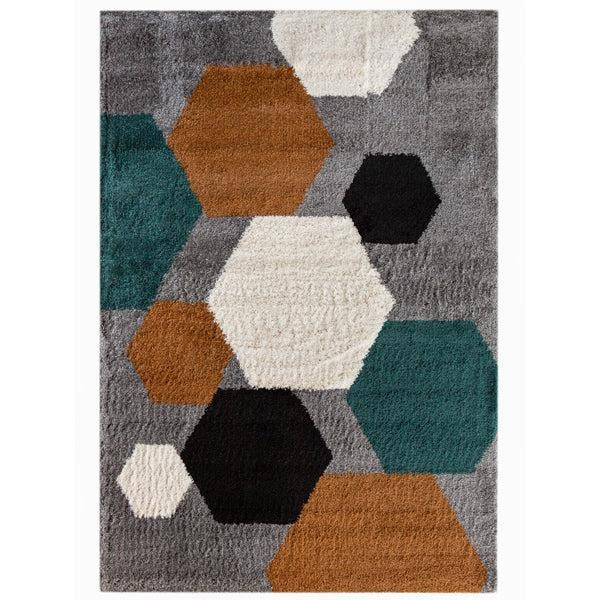 Noble Dark Grey Cognac Rug