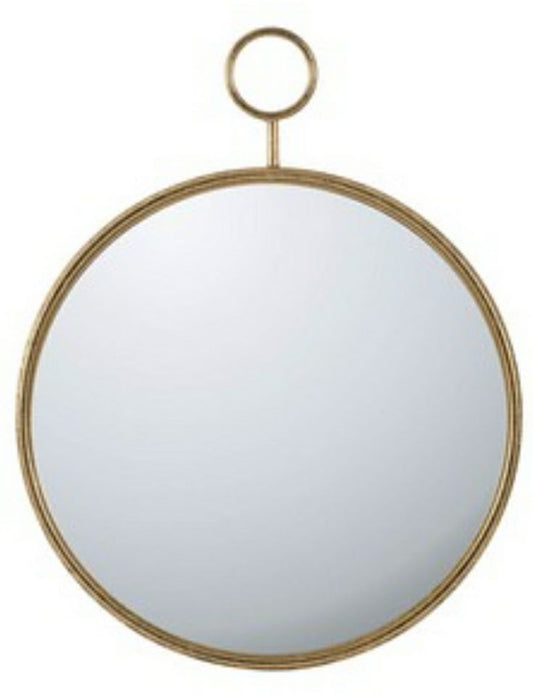 Gold Framed Round Mirror - Medium