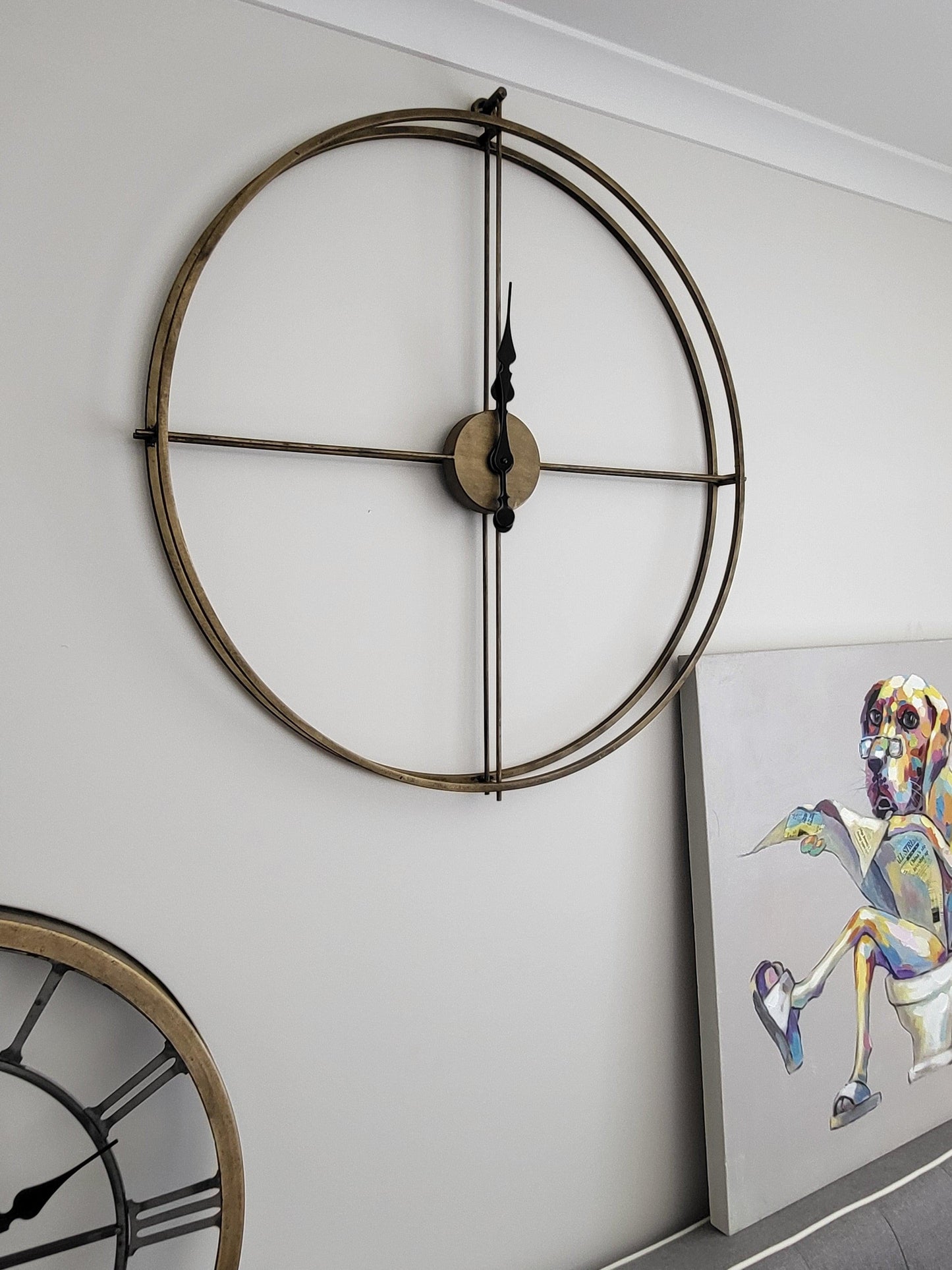 Metal Framed Wall Clock - Large