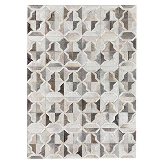 Corbit Grey White Cowhide Rug