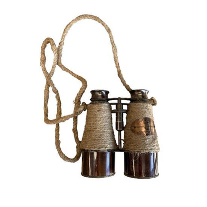 Brass Jute Binoculars 2 Tone