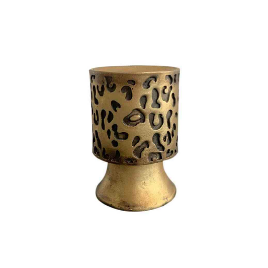 Leopard Design Candle Holder Small